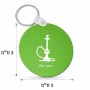 מחזיק מפתחות בצורת עיגול בעיצוב אישי עם השם שלך בעיצוב נרגילה גודל המחזיק 5 × 5 ס"מ