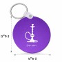 מחזיק מפתחות בצורת עיגול בעיצוב אישי עם השם שלך בעיצוב נרגילה גודל המחזיק 5 × 5 ס"מ