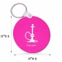 מחזיק מפתחות בצורת עיגול בעיצוב אישי עם השם שלך בעיצוב נרגילה גודל המחזיק 5 × 5 ס"מ