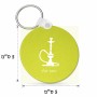 מחזיק מפתחות בצורת עיגול בעיצוב אישי עם השם שלך בעיצוב נרגילה גודל המחזיק 5 × 5 ס"מ