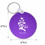 מחזיק מפתחות בצורת עיגול בעיצוב אישי עם השם שלך בעיצוב אהבה באותיות יפניות גודל המחזיק 5 × 5 ס"מ