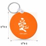מחזיק מפתחות בצורת עיגול בעיצוב אישי עם השם שלך בעיצוב אהבה באותיות יפניות גודל המחזיק 5 × 5 ס"מ
