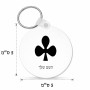 מחזיק מפתחות בצורת עיגול בעיצוב אישי עם השם שלך בעיצוב אגם גודל המחזיק 5 × 5 ס"מ
