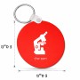 מחזיק מפתחות בצורת עיגול בעיצוב אישי עם השם שלך בעיצוב מיקרוסקופ גודל המחזיק 5 × 5 ס"מ