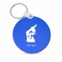 מחזיק מפתחות בצורת עיגול בעיצוב אישי עם השם שלך בעיצוב מיקרוסקופ גודל המחזיק 5 × 5 ס"מ