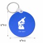 מחזיק מפתחות בצורת עיגול בעיצוב אישי עם השם שלך בעיצוב מיקרוסקופ גודל המחזיק 5 × 5 ס"מ