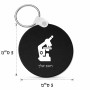 מחזיק מפתחות בצורת עיגול בעיצוב אישי עם השם שלך בעיצוב מיקרוסקופ גודל המחזיק 5 × 5 ס"מ