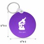 מחזיק מפתחות בצורת עיגול בעיצוב אישי עם השם שלך בעיצוב מיקרוסקופ גודל המחזיק 5 × 5 ס"מ