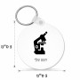 מחזיק מפתחות בצורת עיגול בעיצוב אישי עם השם שלך בעיצוב מיקרוסקופ גודל המחזיק 5 × 5 ס"מ
