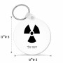 מחזיק מפתחות בצורת עיגול בעיצוב אישי עם השם שלך בעיצוב פצצת אטום גרעינית גודל המחזיק 5 × 5 ס"מ