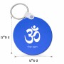 מחזיק מפתחות בצורת עיגול בעיצוב אישי עם השם שלך בעיצוב סמל אום גודל המחזיק 5 × 5 ס"מ