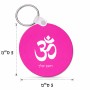 מחזיק מפתחות בצורת עיגול בעיצוב אישי עם השם שלך בעיצוב סמל אום גודל המחזיק 5 × 5 ס"מ