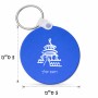 מחזיק מפתחות בצורת עיגול בעיצוב אישי עם השם שלך בעיצוב פגודה - יפן גודל המחזיק 5 × 5 ס"מ