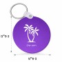 מחזיק מפתחות בצורת עיגול בעיצוב אישי עם השם שלך בעיצוב כפות ידיים גודל המחזיק 5 × 5 ס"מ