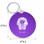 מחזיק מפתחות בצורת עיגול בעיצוב אישי עם השם שלך בעיצוב פרעה - תות ענח' אמון מצרי גודל המחזיק 5 × 5 ס"מ