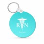 מחזיק מפתחות בצורת עיגול בעיצוב אישי עם השם שלך בעיצוב אחות מוסמכת גודל המחזיק 5 × 5 ס"מ