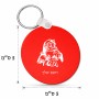 מחזיק מפתחות בצורת עיגול בעיצוב אישי עם השם שלך בעיצוב סנטה קלאוס גודל המחזיק 5 × 5 ס"מ