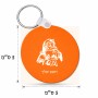 מחזיק מפתחות בצורת עיגול בעיצוב אישי עם השם שלך בעיצוב סנטה קלאוס גודל המחזיק 5 × 5 ס"מ