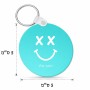 מחזיק מפתחות בצורת עיגול בעיצוב אישי עם השם שלך בעיצוב סמיילי גודל המחזיק 5 × 5 ס"מ