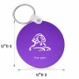 מחזיק מפתחות בצורת עיגול בעיצוב אישי עם השם שלך בעיצוב ספינקס מצרים גודל המחזיק 5 × 5 ס"מ