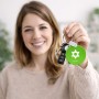 מחזיק מפתחות בצורת עיגול בעיצוב אישי עם השם שלך בעיצוב מגן דוד - מגן דוד - ישראל גודל המחזיק 5 × 5 ס"מ