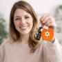 מחזיק מפתחות בצורת עיגול בעיצוב אישי עם השם שלך בעיצוב מגן דוד - מגן דוד - ישראל גודל המחזיק 5 × 5 ס"מ