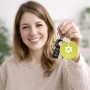 מחזיק מפתחות בצורת עיגול בעיצוב אישי עם השם שלך בעיצוב מגן דוד - מגן דוד - ישראל גודל המחזיק 5 × 5 ס"מ