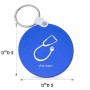 מחזיק מפתחות בצורת עיגול בעיצוב אישי עם השם שלך בעיצוב סטטוסקופ רופא גודל המחזיק 5 × 5 ס"מ