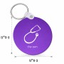 מחזיק מפתחות בצורת עיגול בעיצוב אישי עם השם שלך בעיצוב סטטוסקופ רופא גודל המחזיק 5 × 5 ס"מ