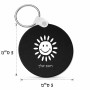 מחזיק מפתחות בצורת עיגול בעיצוב אישי עם השם שלך בעיצוב שמש גודל המחזיק 5 × 5 ס"מ