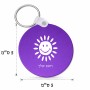 מחזיק מפתחות בצורת עיגול בעיצוב אישי עם השם שלך בעיצוב שמש גודל המחזיק 5 × 5 ס"מ