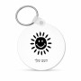מחזיק מפתחות בצורת עיגול בעיצוב אישי עם השם שלך בעיצוב שמש גודל המחזיק 5 × 5 ס"מ