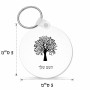 מחזיק מפתחות בצורת עיגול בעיצוב אישי עם השם שלך בעיצוב עץ גודל המחזיק 5 × 5 ס"מ
