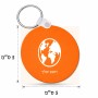 מחזיק מפתחות בצורת עיגול בעיצוב אישי עם השם שלך בעיצוב עולם גודל המחזיק 5 × 5 ס"מ