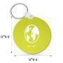 מחזיק מפתחות בצורת עיגול בעיצוב אישי עם השם שלך בעיצוב עולם גודל המחזיק 5 × 5 ס"מ