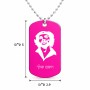 שרשרת דיסקיט מאלומיניום בעיצוב אישי עם השם שלך בעיצוב צ'ה גווארה גודל הדיסקיט 2.9 × 5 ס"מ