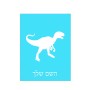 שלט אלומיניום קטן לחדר בעיצוב אישי עם השם שלך בעיצוב דינוזאור גודל השלט 15 × 20 ס"מ.
