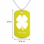 שרשרת דיסקיט מאלומיניום בעיצוב אישי עם השם שלך בעיצוב קלבר גודל הדיסקיט 2.9 × 5 ס"מ
