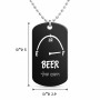 שרשרת דיסקיט מאלומיניום בעיצוב אישי עם השם שלך בעיצוב מיכל של בירה גודל הדיסקיט 2.9 × 5 ס"מ