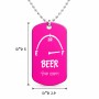 שרשרת דיסקיט מאלומיניום בעיצוב אישי עם השם שלך בעיצוב מיכל של בירה גודל הדיסקיט 2.9 × 5 ס"מ