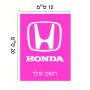 שלט אלומיניום קטן לחדר בעיצוב אישי עם השם שלך בעיצוב הונדה 2 גודל השלט 15 × 20 ס"מ.