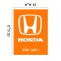 שלט אלומיניום קטן לחדר בעיצוב אישי עם השם שלך בעיצוב הונדה 2 גודל השלט 15 × 20 ס"מ.