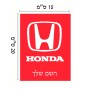 שלט אלומיניום קטן לחדר בעיצוב אישי עם השם שלך בעיצוב הונדה 2 גודל השלט 15 × 20 ס"מ.