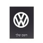 שלט אלומיניום קטן לחדר בעיצוב אישי עם השם שלך בעיצוב פולקסווגן גודל השלט 15 × 20 ס"מ.