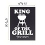 שלט אלומיניום קטן לחדר בעיצוב אישי עם השם שלך בעיצוב מלך הגריל גודל השלט 15 × 20 ס"מ.