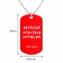 שרשרת דיסקיט מאלומיניום בעיצוב אישי עם השם שלך בעיצוב האלפבית היווני גודל הדיסקיט 2.9 × 5 ס"מ