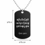 שרשרת דיסקיט מאלומיניום בעיצוב אישי עם השם שלך בעיצוב האלפבית היווני גודל הדיסקיט 2.9 × 5 ס"מ