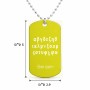 שרשרת דיסקיט מאלומיניום בעיצוב אישי עם השם שלך בעיצוב האלפבית היווני גודל הדיסקיט 2.9 × 5 ס"מ