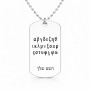 שרשרת דיסקיט מאלומיניום בעיצוב אישי עם השם שלך בעיצוב האלפבית היווני גודל הדיסקיט 2.9 × 5 ס"מ