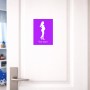שלט אלומיניום קטן לחדר בעיצוב אישי עם השם שלך בעיצוב אישה בהריון גודל השלט 15 × 20 ס"מ.